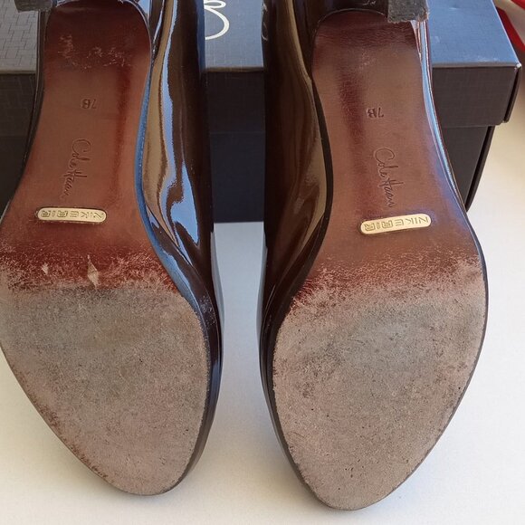Cole Haan Mahogany Patent Heels - Picture 7 of 8